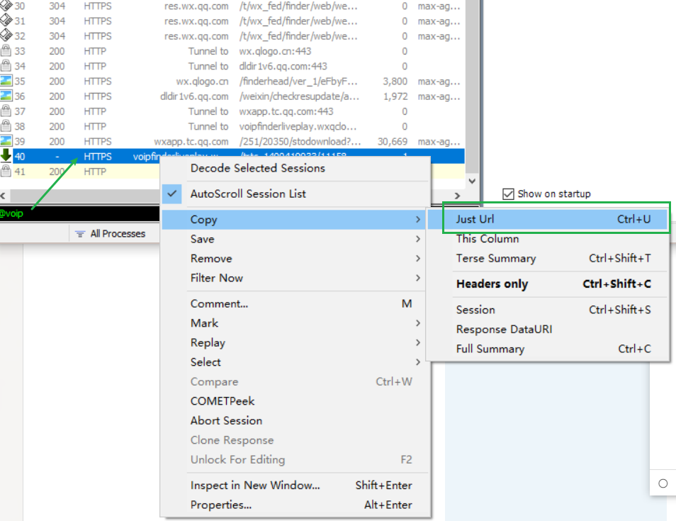 可以用 ‘@voip’ 过滤