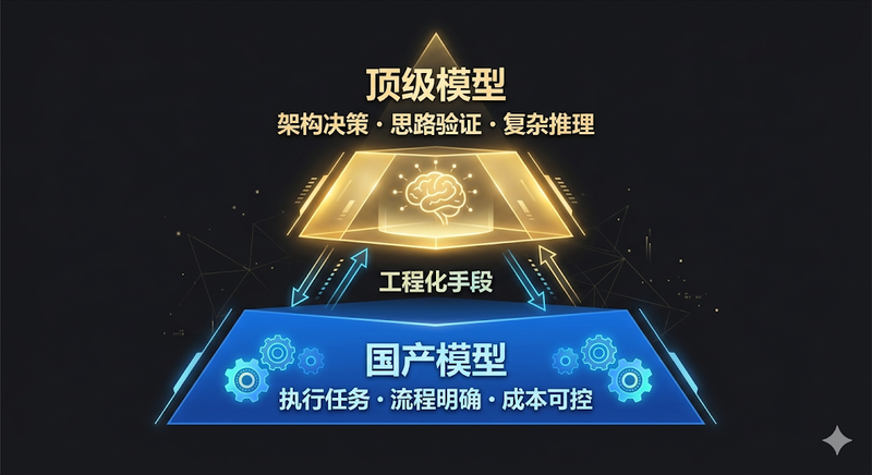 模型分层策略：顶级模型负责决策，国产模型负责执行